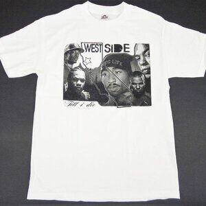 Westside Till I Die Graphic T-Shirt Vintage 2Pac Dre West Coast Hip Hop Rap T 84